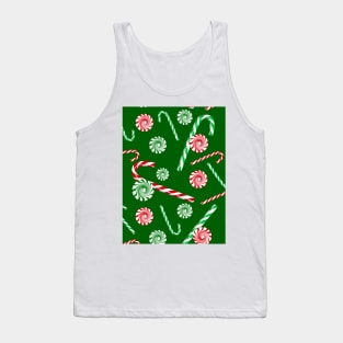 Peppermint dream on green Tank Top